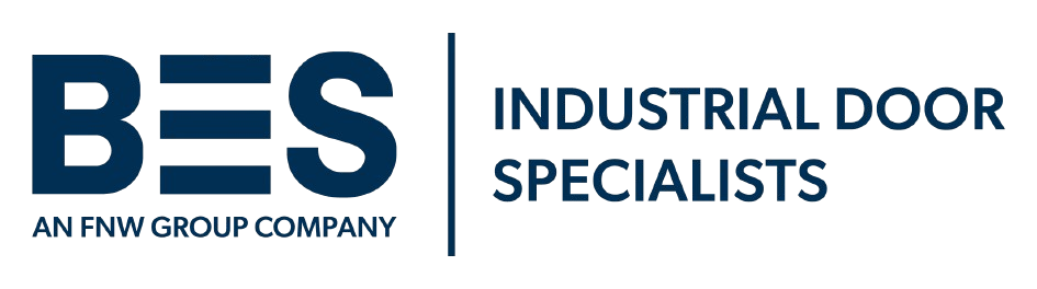 BES logo with the text "AN FNW GROUP COMPANY | INDUSTRIAL DOOR SPECIALISTS" on a light background.